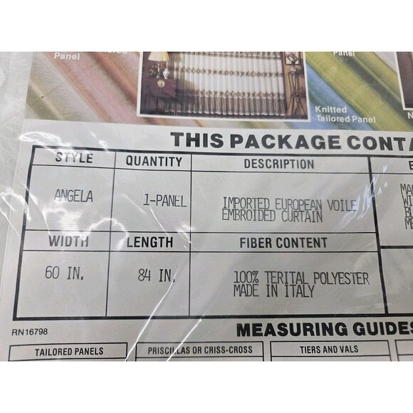 Vtg Window Pride Imported European Voile Embroidered Sheer Panel Curtains 4 Sets - Picture 3 of 10